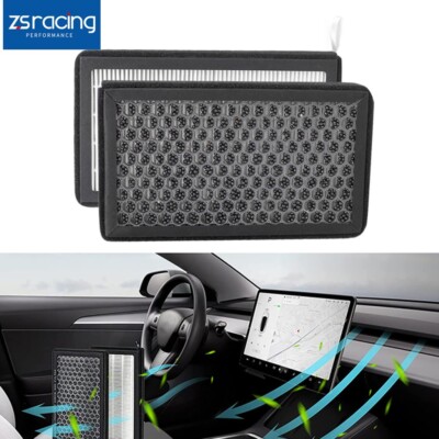 2 Pack For Model 3/Y 2017-2024 Air Filter HEPA Activated Carbon Cabin Air Filter