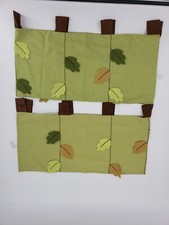 Lambs Ivy Nursery Window Valance Curtains Green Brown With Felt Leaves Tabs