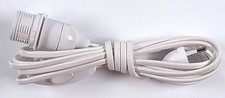 ❀ Elektrokabel Fassung E14 Weiß 3,5m + Schalter Leuchtsterne Faltsterne Kabel