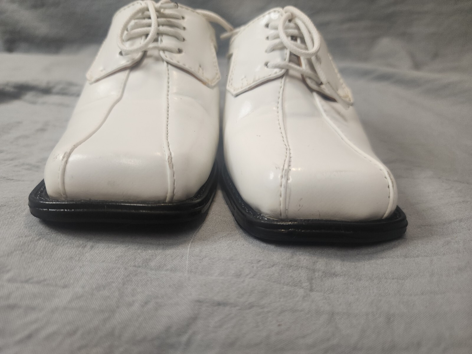 SAOLA LUCIO RICCI scarpe bianche gioventù punta quadrata taglia 8M KENT 356289 stringate Oxford