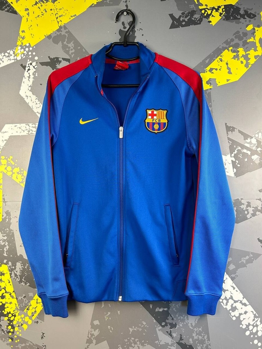 FC Barcelona Training Football Soccer Jacket Nike Blue Men Size S