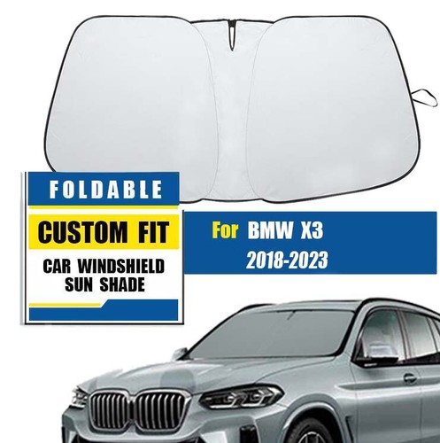 Windshield Sunshade For BMW X3 2018-2024 Front Window Sun Visor Protector Cover - Foto 2 di 14