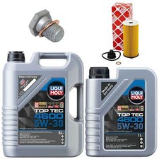 Motoröl Filter Set 4600 5W-30 LIQUI MOLY 6 Liter + Schraube für BMW 2er X1 Mini