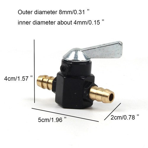 Motorcycle Inline Fuel Tap Gas Petrol Valve Petcock 8MM Motorbike ATV Oil Switch - Picture 3 of 10