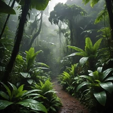 Rain Forest Jungle Poster Modern Nature Picture Background Art JPEG ONLY