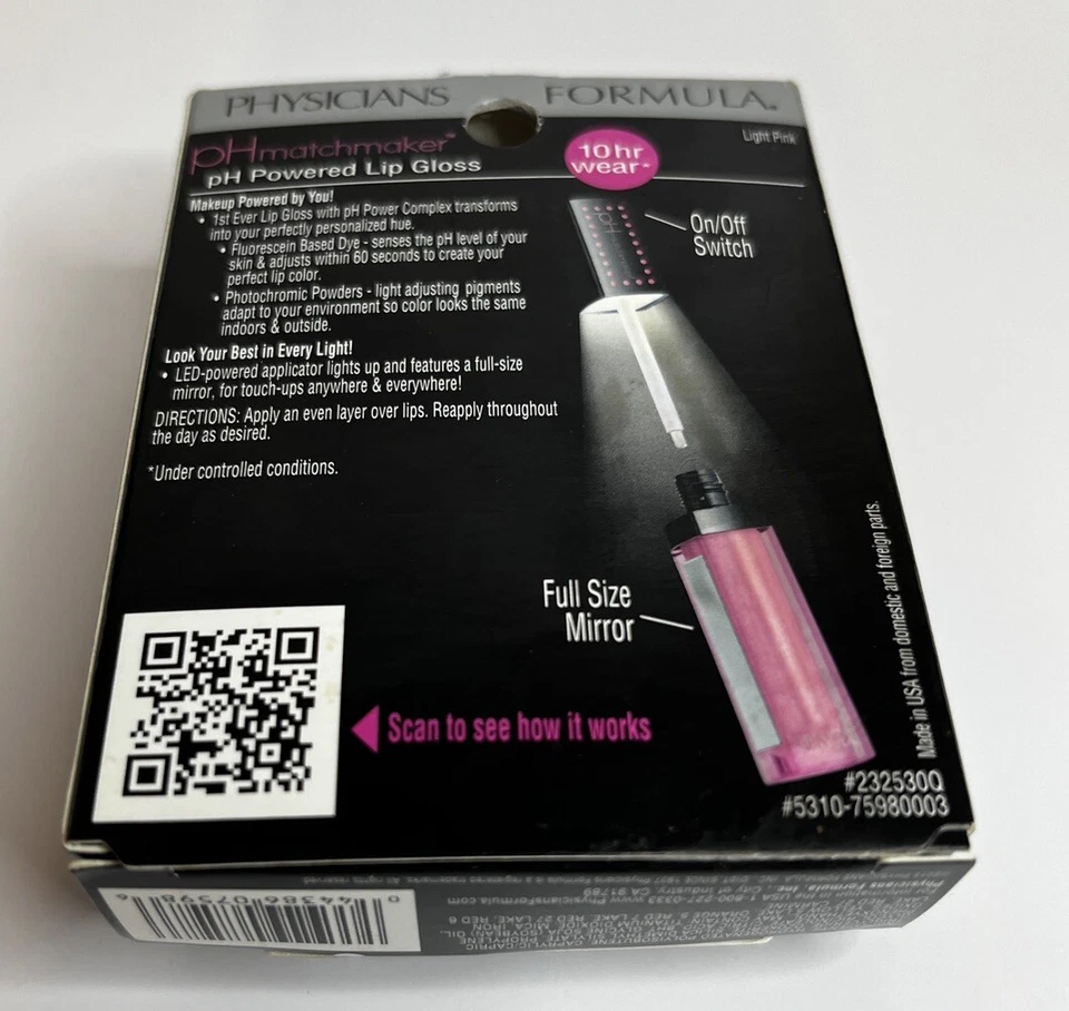 2X TWO PHYSICIANS FORMULA LIGHT PINK 7598 PH MATCHMAKER PH POWERED LIP GLOSS - Image 2 of 3