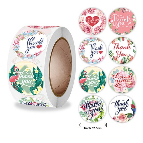 50/100pcs Happy Mothers Day Thank You Stickers Gift Sealing Labels 25/38MM - Picture 23 of 36