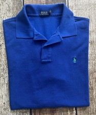 POLO RALPH LAUREN BIG  TALL PIQUE POLO SHIRT ROYAL BLUE MENS 2XB EXCELLENT