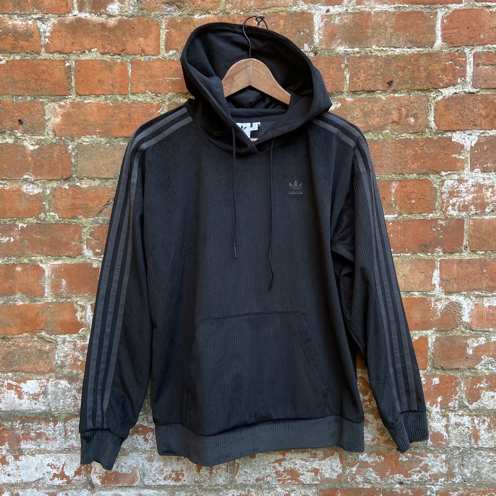 Adidas Originals Hoodie Women's UK 8 Comfy Cords Black Velvet Corduroy  Pullover | eBay
