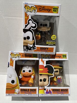 Pack Of 3 Funko POP! 1219 Minnie Mouse,#1220 Donald Duck & #1221