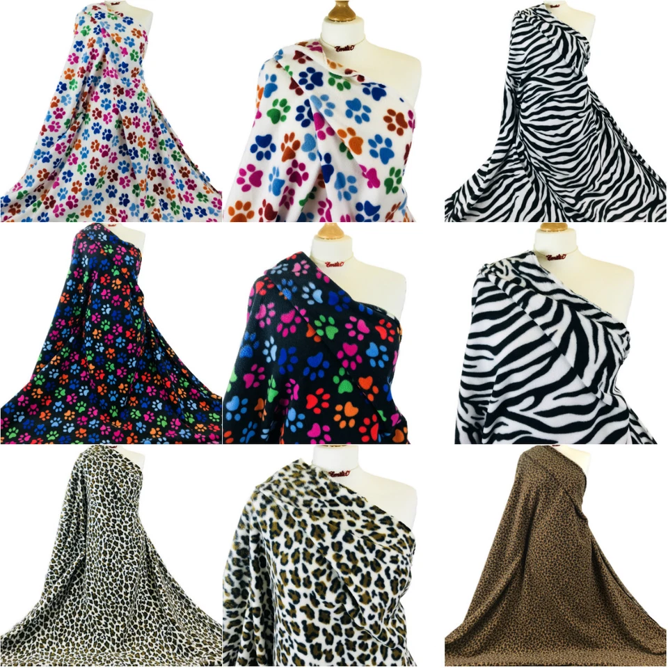 Tela Polar Estampada Premium Polar Anti Píldora Animales Estrellas Puntos Corazones Material Foto 2 de 4