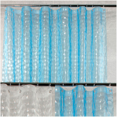 3D PEVA Shower Curtain Liner Heavy 8G Semi Transparent Plastic 70 x 72 in + Hook - Picture 12 of 129