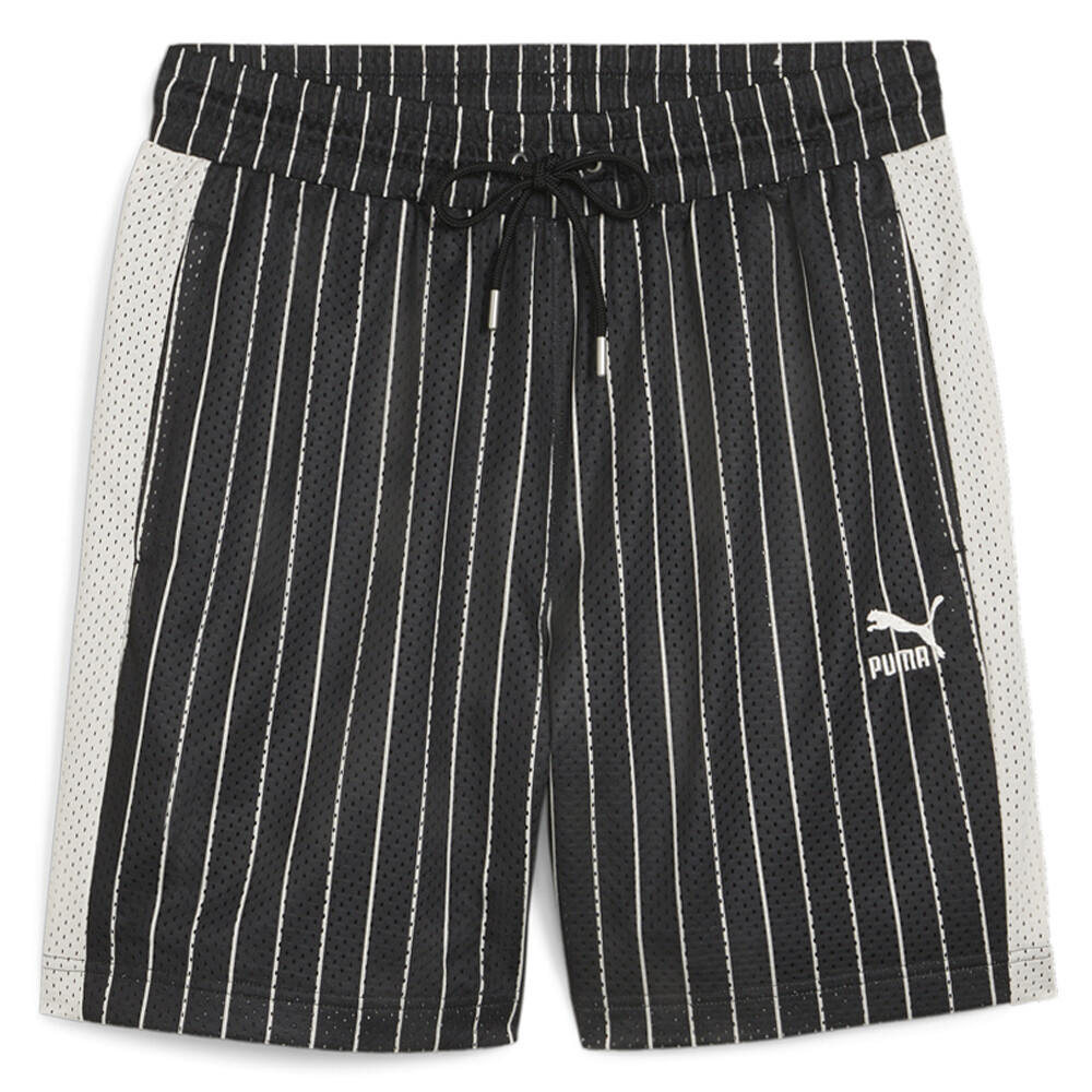 Puma T7 Fanbase 7-Inch Mesh Shorts Mens Black Athletic Casual Bottoms