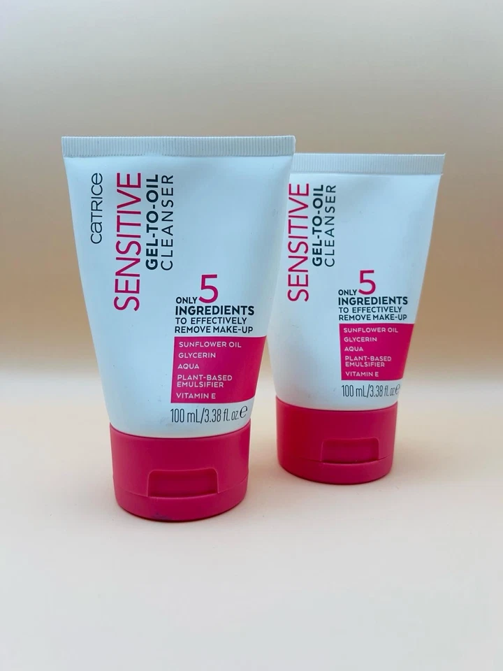 2×CATRICE Gesichtsreinigungs,Sensitive Gel-To-Oil Cleanser Vegan+Vitamin E *NEU*