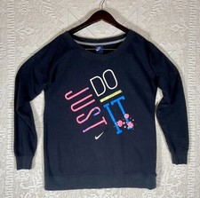 Vintage Nike Just Do It Pullover Sweatshirt with Neon 80  s Design Tag Size M