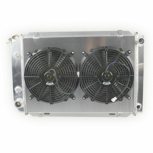 Radiador para Ford Mustang GT/LX 1979-1993 Foxbody 5,0 L V8 cubierta de 3 filas ventilador de 12"" - Imagen 3 de 12