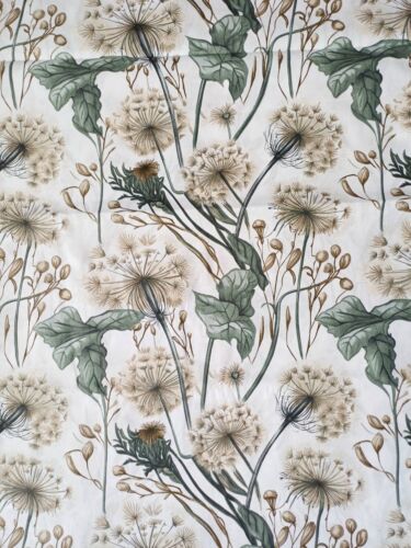 100% Cotton Fabric dandelions Leaves Flowers Width 160 cm (62") - Picture 7 of 11