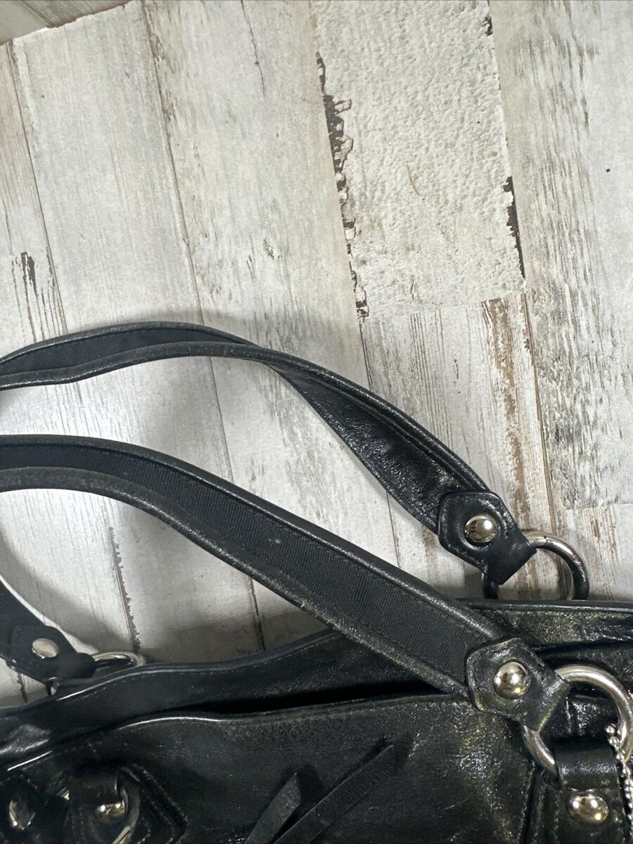 COACH M1069-16285 Black Leather Poppy Shoulder Bag | eBay COACH M1069-16285 Black Leather Poppy Shoulder Bag | eBay