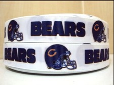 7/8 inch GROSGRAIN RIBBON Hair Bow Supplies 1108870 Chicago Bears Football