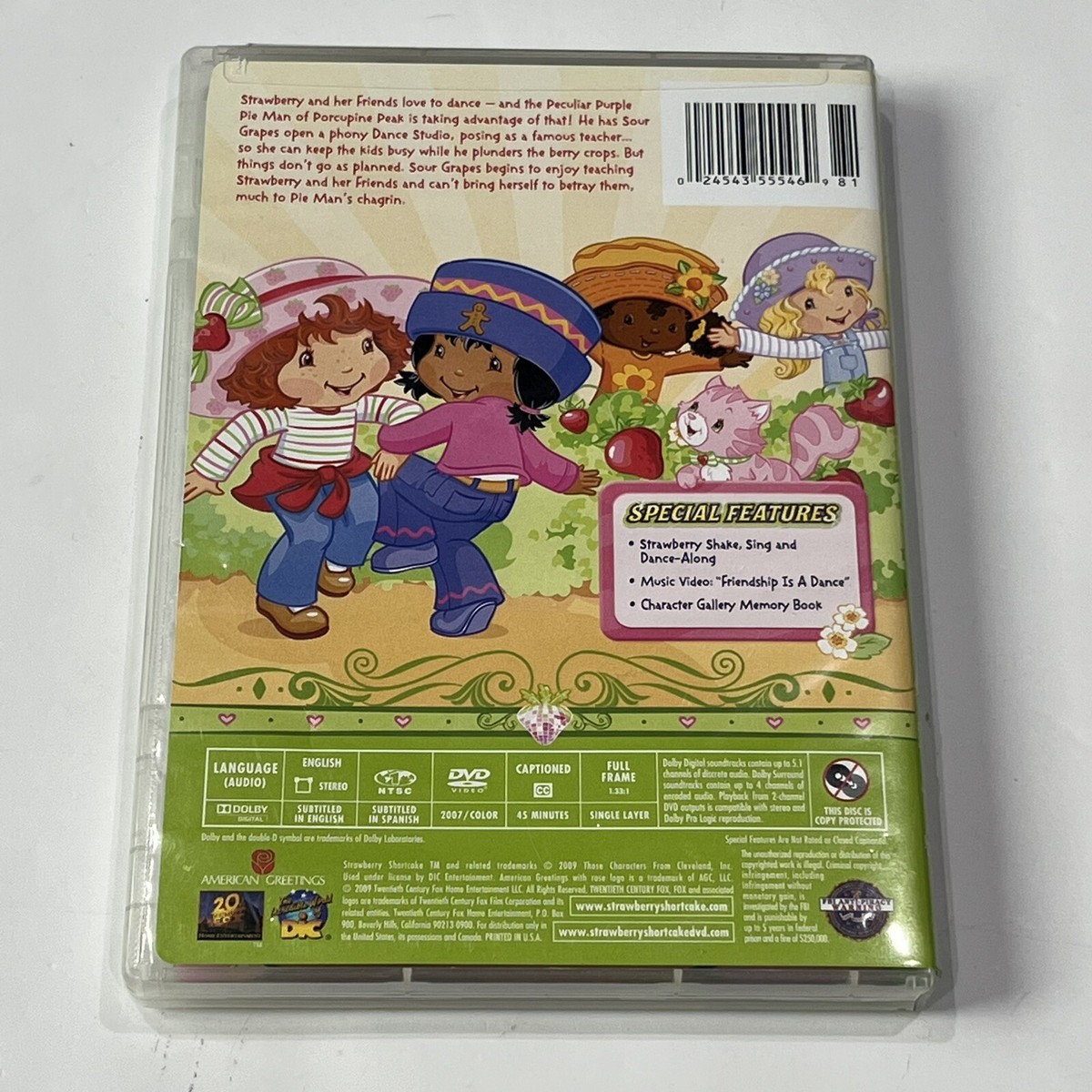 2009 Strawberry Shortcake Let's Dance Animated Cartoon DVD