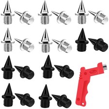 20pcs 1/4inch Hard Steel Track and Cross Country Spikes with Spike Wrench Rep...
