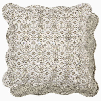 Clayre & Eef Kissenhülle Kissenbezug gequiltet Quiltkissenhülle 50 x 50 cm