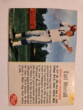 1962 Post Football  Earl  Morrall #56 NFL  Detroit Lions  Hand Cut Poor...