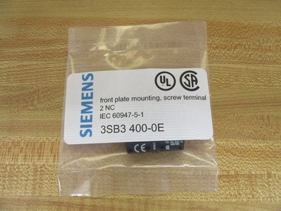 Siemens 3SB3400-0E Contact Block 3SB34000E