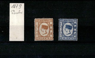 Labuan 1879 MNG stamps laid watermark