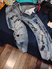 Mens Light Wash Blue Denim Skinny Slim Jeans ...
