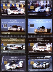 FRANCE - lot of 8 cards 120u year 1993 - 24h of Le Mans