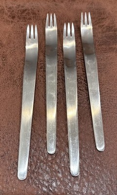 4 - Denmark Arne Jacobsen A Michelsen Salad Fork Stainless Steel 7 1/2'' MCM
