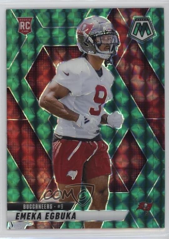 2025 Panini Mosaic Rookies Green Mosaic Prizm Emeka Egbuka #376 Rookie RC