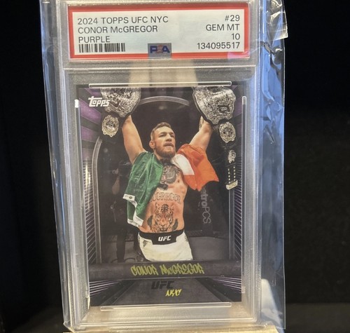 2024 Topps UFC NYC Conor McGregor #29 Purple /25 🔥📈 PSA 10 Gem Mint