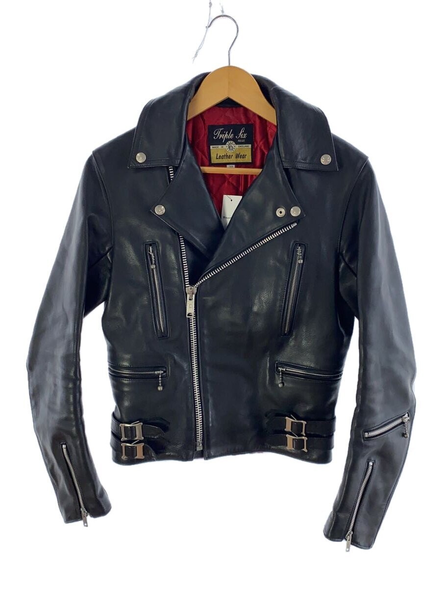 666 Leather Wear British Tag/Long Jean/Double Riders Jacket/-/Leather/Blk 3610