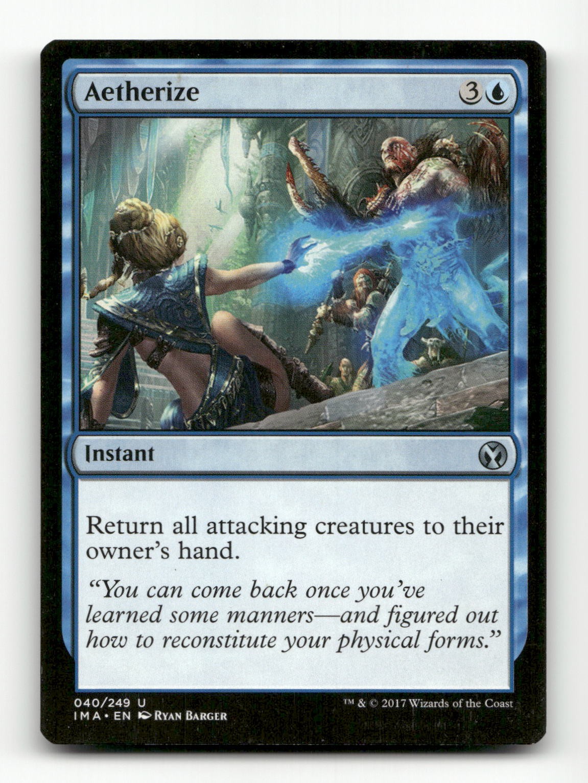 Aetherize 40 Uncommon Iconic Masters Magic: The Gathering Lightly Played