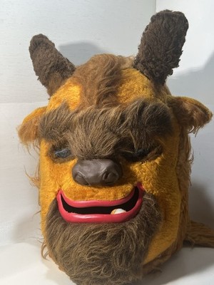Vintage Beast Mascot Costume Head Furry Plush Mask Cosplay Beauty Monster
