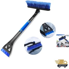 for Car Windshield, Upgraded 31 Inch Snow Scraper and Brush Combo Extendable ...