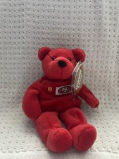 Salvino's Bammers Joe Montana Beanie Baby Style Bear 8" San Francisco 49ers