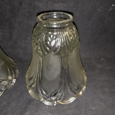 2 Frosted Panel Ceiling Fan Light Shade Globe Light Bulb Covers 5 Inch