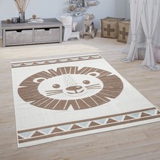 Tapis Enfant Chambre D’Enfant Tapis De Jeux Garçon Fille Effet 3D Lion Beige