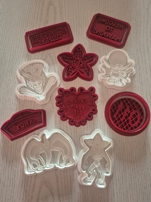 Verschiedene Stranger Things Keks Fondant Cookie Cutter mit Stempel, PLA / PETG