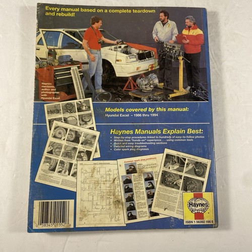 Haynes Hyundai Excel 1986-1994 All Models Repair Manual # 43015 (1552) - Picture 6 of 12