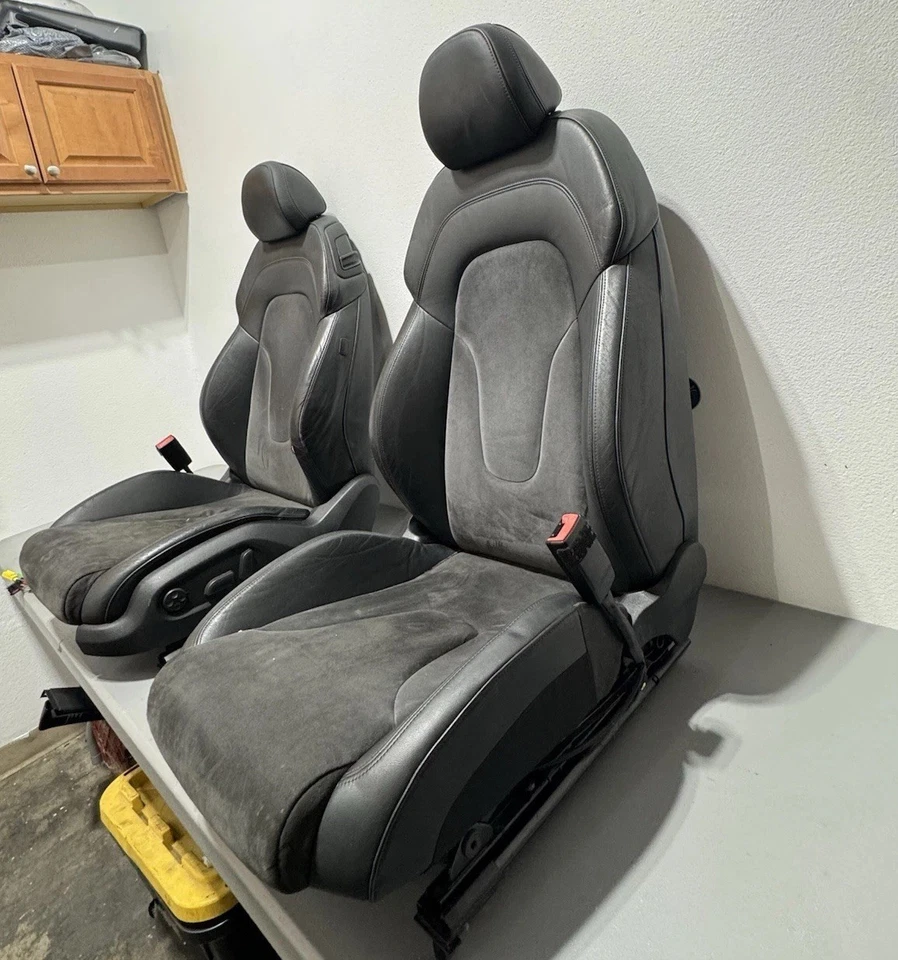 Пара передних кожаных сидений Audi TT 2008 MK2 8J Quattro Coupe от оригинального производителя подлинные - Изображение 2 из 4