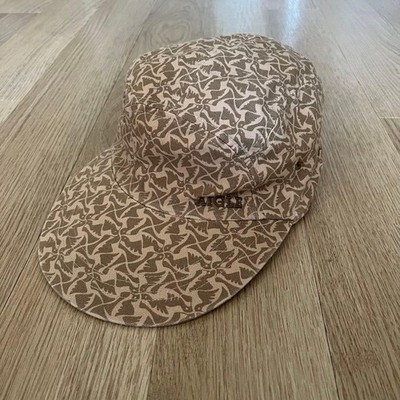 AIGLE 90s Long Bill Fishing Cap Bird Pattern Used