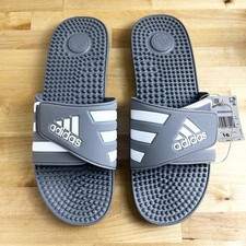 ADIDAS Adissage Slides Sandal Grey/White/Grey US Men Size 16 HQ4373 NEW w/Box