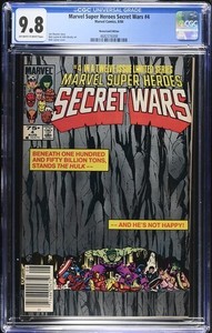 Marvel Super Heroes Secret Wars 4 CGC 9.8 Newsstand 1984