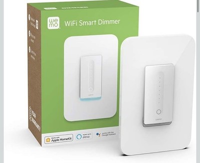 WEMO WIFI SMART DIMMER WDS060 APPLE HOMEKIT ALEXA GOOGLE WHITE NEW IN BOX