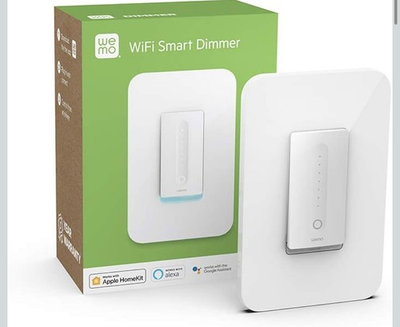 #ad WEMO WIFI SMART DIMMER WDS060 APPLE HOMEKIT ALEXA GOOGLE WHITE NEW IN BOX $45.00