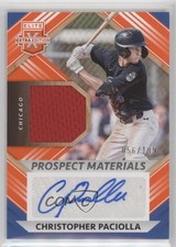 2022 Panini Elite Extra Edition Orange 56/199 Christopher Paciolla Auto 0w3